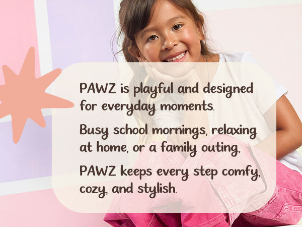 Youth PAWZ footwear brand story.