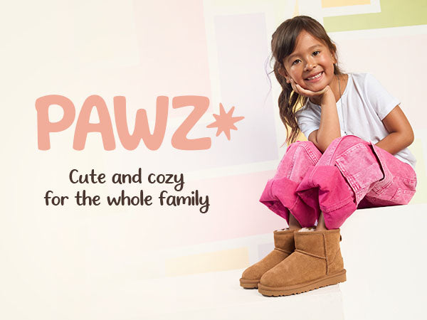 Lynx Short Youth PAWZ footwear lifestyle image.
