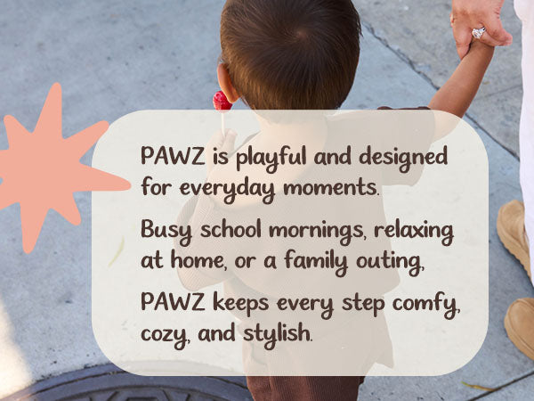 Toddler PAWZ footwear brand story.